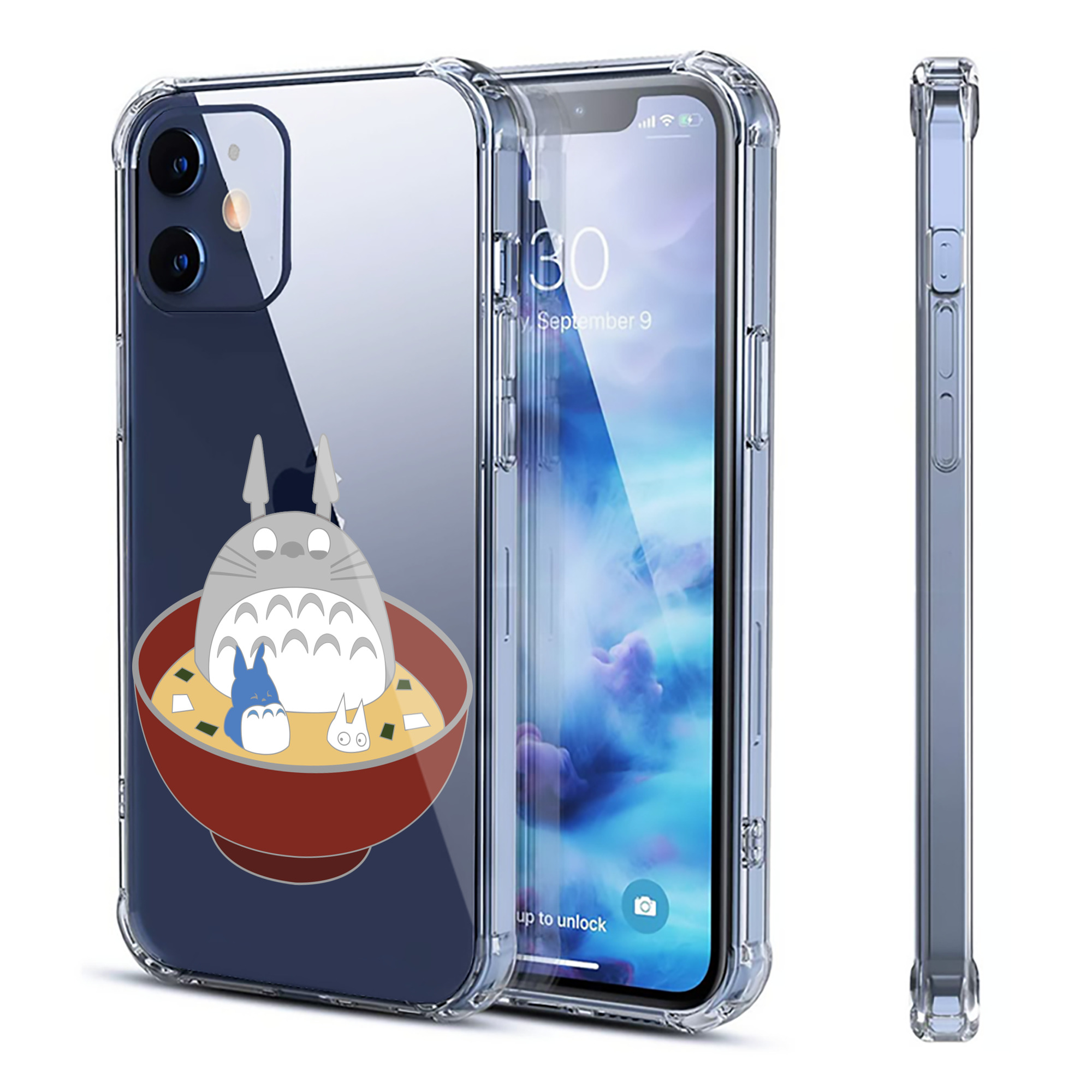 （画像用） となりのトトロ 草壁メイ 草壁サツキ My Neighbor Totoro Satsuki Kusakabe Mei Kusakabe 【iPhone 12シリーズ対応】透明スマホケース（クリアソフトケース）